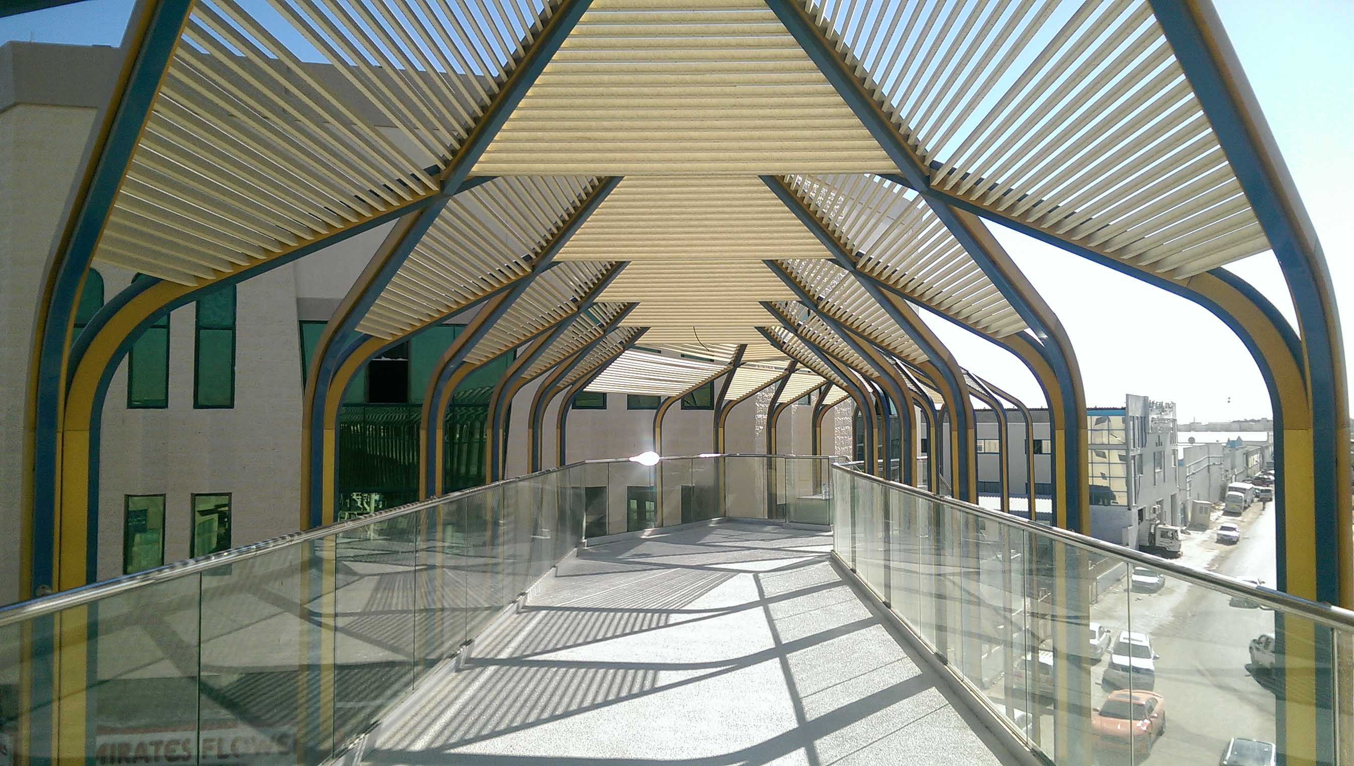 Improvement of the 5th Industrial Intersection -Sharjah  (Pedestrian Bridges)